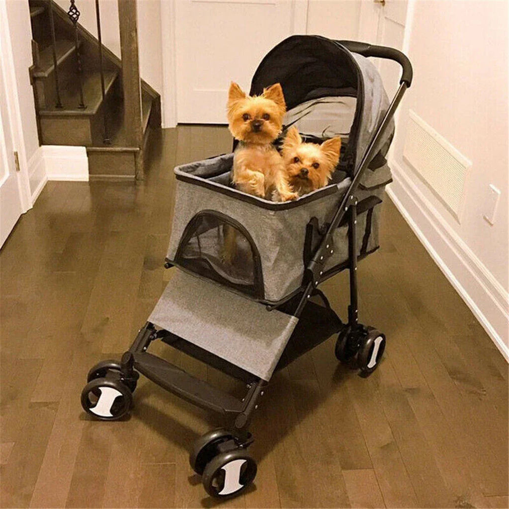 XXL Pet Stroller Pram Dog Carrier Trailer Stroller Travel Walk Carrier Load 30kg — alternate product view 4