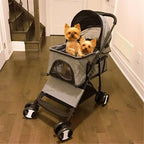 XXL Pet Stroller Pram Dog Carrier Trailer Stroller Travel Walk Carrier Load 30kg — alternate product view 4