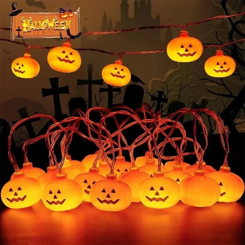 20 String Lights Halloween Pumpkin LED Decoration House Party 3 Meter — alternate product view 3