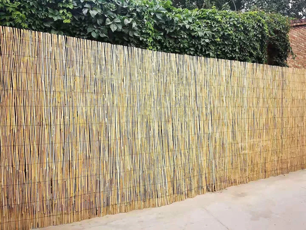 5M x 1.5M Natural Split Natural Peeled Reed Screening Fencing Panel Bamboo Fence Roll — alternate product view 2
