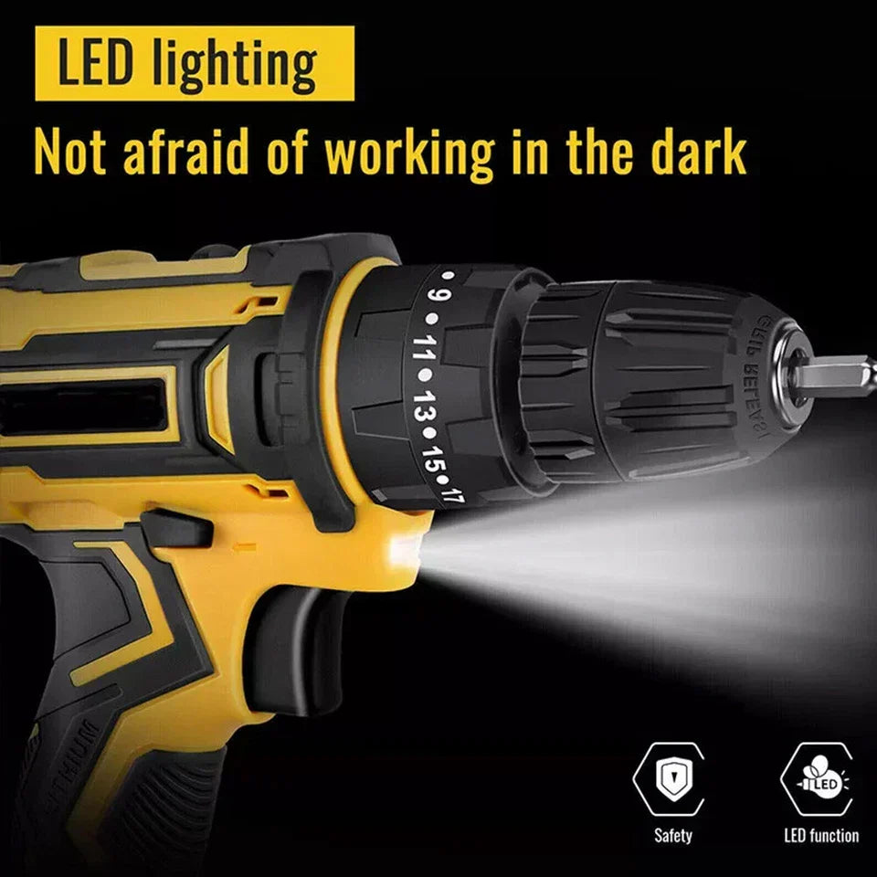 2 Battery 21V Cordless Drill Combi Driver High Power Electric Screwdriver Set UK — alternate product view 7