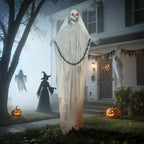 6' Halloween Animated Grim Reaper Skeleton, Glowing Eyes — alternate product view 8