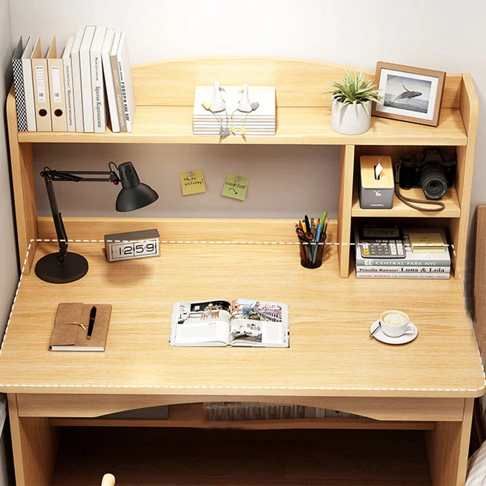 Computer Desk Study Table Writing Shelves Home Office Wooden Workstation Laptop — alternate product view 7