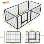 6 Panel Pet Playpen Heavy Duty Puppy Dog Pen Cat Rabbit Fence Foldable 60cm High — alternate product view 7