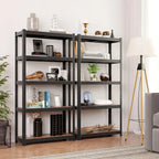 Shelving Unit 650kg Load Capacity Industrial Adjustable Rustic Brown — alternate product view 2
