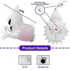 Halloween Inflatable Ghost With LED Lights Coming Out From Window Outdoor Decor — on a clean white background