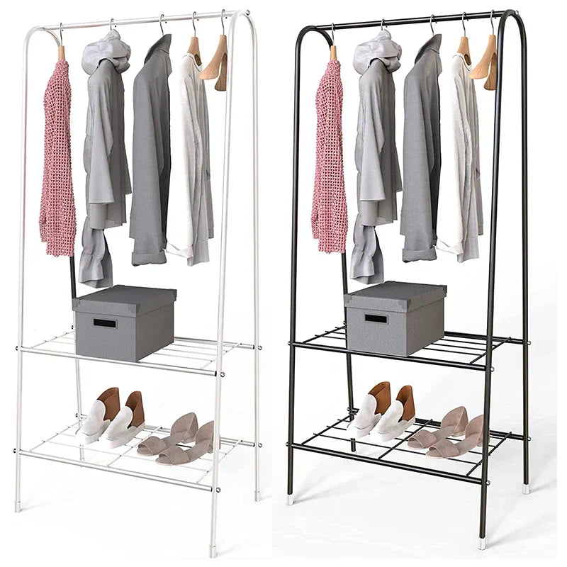 Metal Clothes Rail Hanging Rack Garment Display Stand Storage Shelf — alternate product view 10