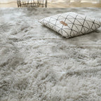 120x170cm Silver Grey fluffy rug — alternate product view 3