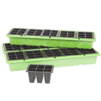 Windowsill Propagator Kit, Indoor Greenhouse, Set of 3, For 90 Plants, Reusable — on a clean white background