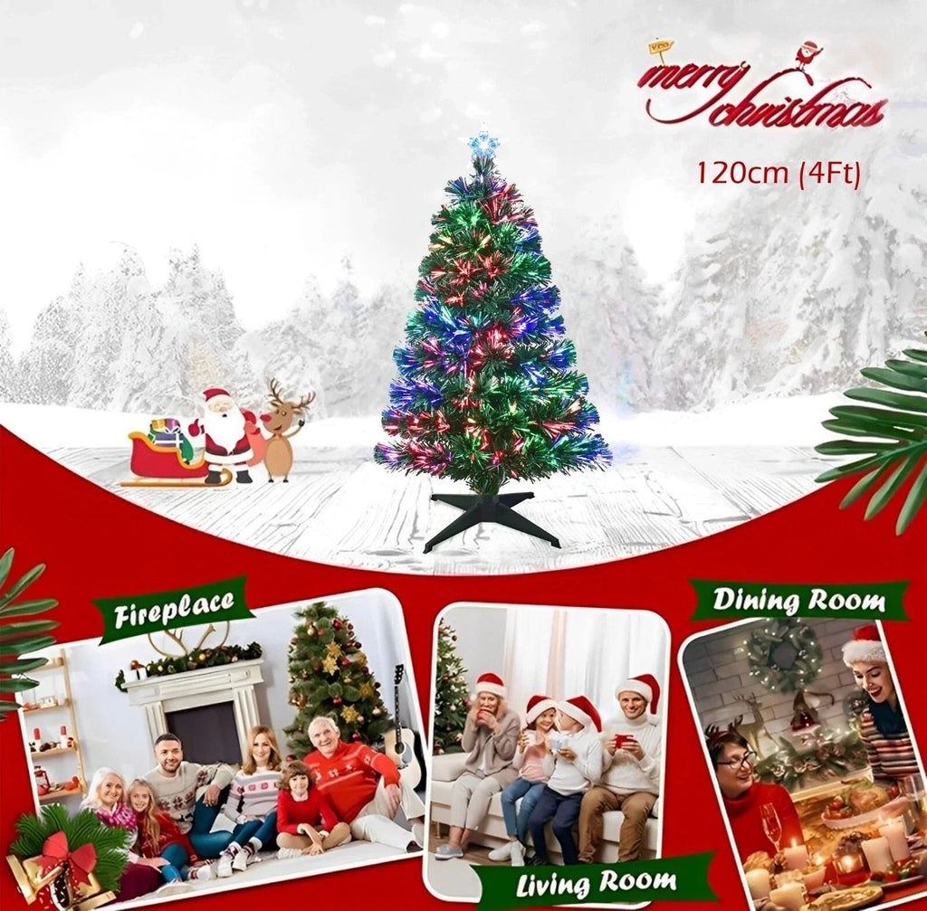 Christmas Tree Fibre Optic Artificial Colour Changing Xmas decor 4FT 5FT — alternate product view 5