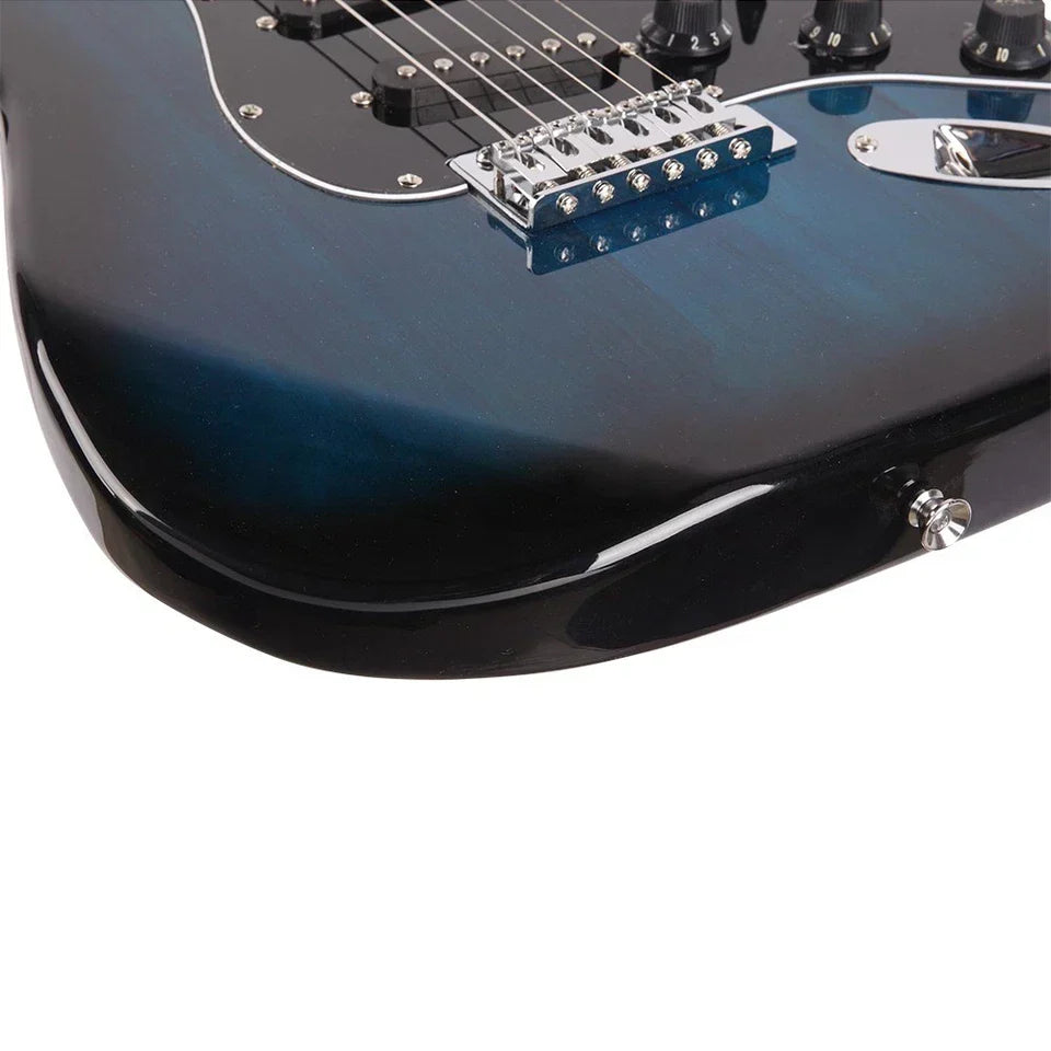 Glarry GST Electric Guitar W/ Pickguard 3 Single Pickup Bag Strap Wire Plectrum — alternate product view 9