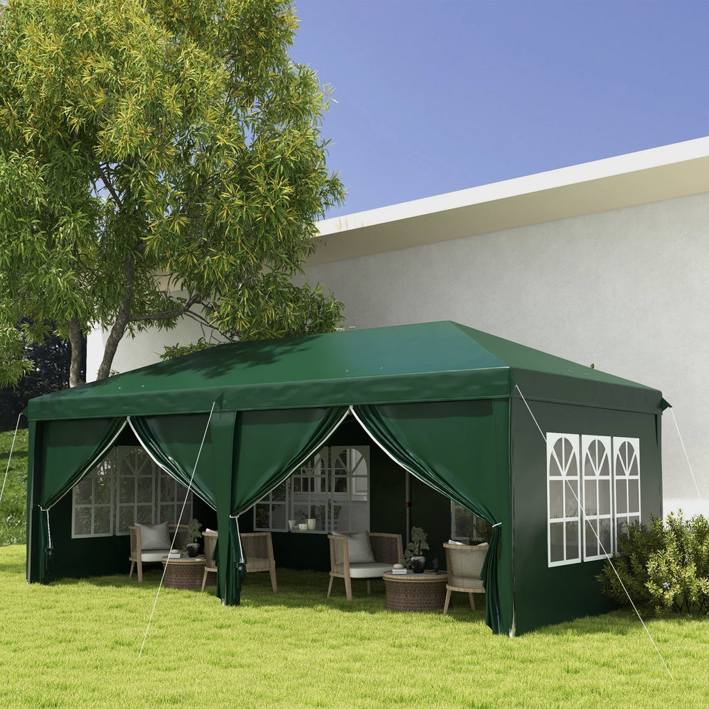 3x6m Popup Garden Heavy Duty Gazebo Marquee Party Tent Canopy with 6 Side Walls — alternate product view 4
