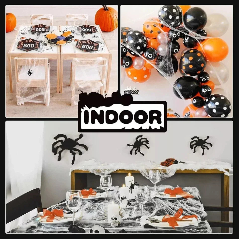 100cm LED Light Halloween Decoration Giant Spider Web Party Props Outdoor Decor — alternate product view 8