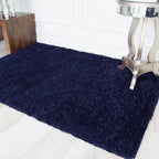 Sale Fluffy Navy Dark Blue Blue Shaggy Rug Soft Thick Large Small — alternate product view 2