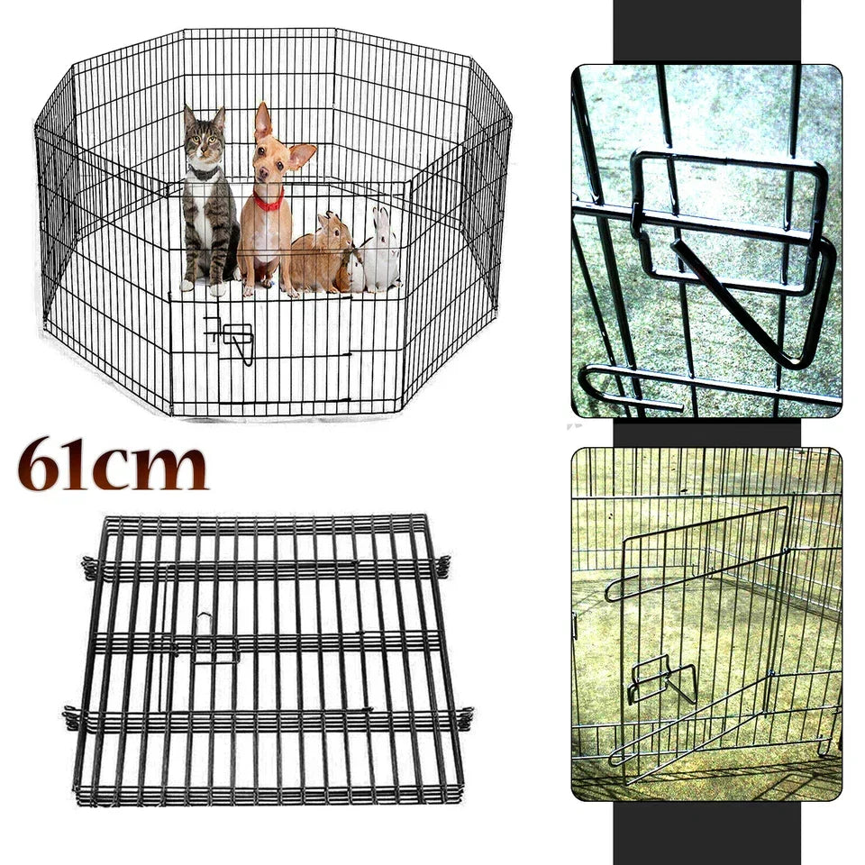 Brand New Puppy Cat Rabbit Foldable Playpen Indoor/Outdoor 8 panels — alternate product view 2
