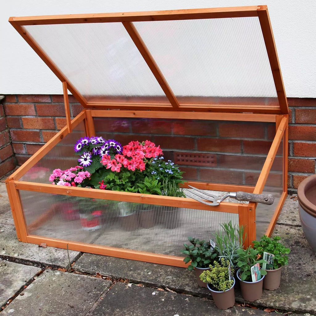 Wooden Cold Frame Mini Green Grow House Garden Plants Vegetables Seeds — alternate product view 4