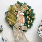 30cm Christmas Wreath Decor Artificial Bowknot Garland for Home Front Door Xmas — alternate product view 4