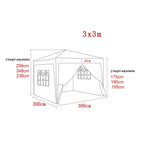 3x3M Heavy Duty Gazebo Marquee Popup Water- proof Garden Party Tent 4 WallSides — alternate product view 13
