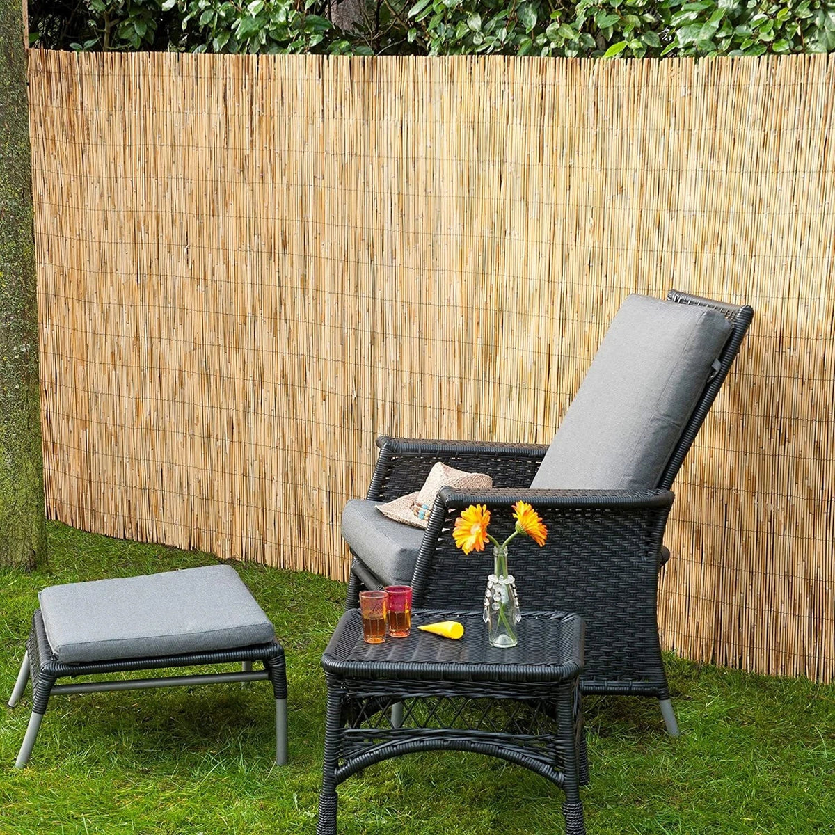 5M x 1.5M Natural Split Natural Peeled Reed Screening Fencing Panel Bamboo Fence Roll — alternate product view 3