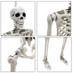 170cm Full Life Size Halloween Hanging Human Skeleton Bones Posable Skull Party — alternate product view 7