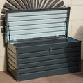 Dark Grey 420L Metal Storage Box Garden Outdoor Shed Utility Cushion Chest Truck — alternate product view 2