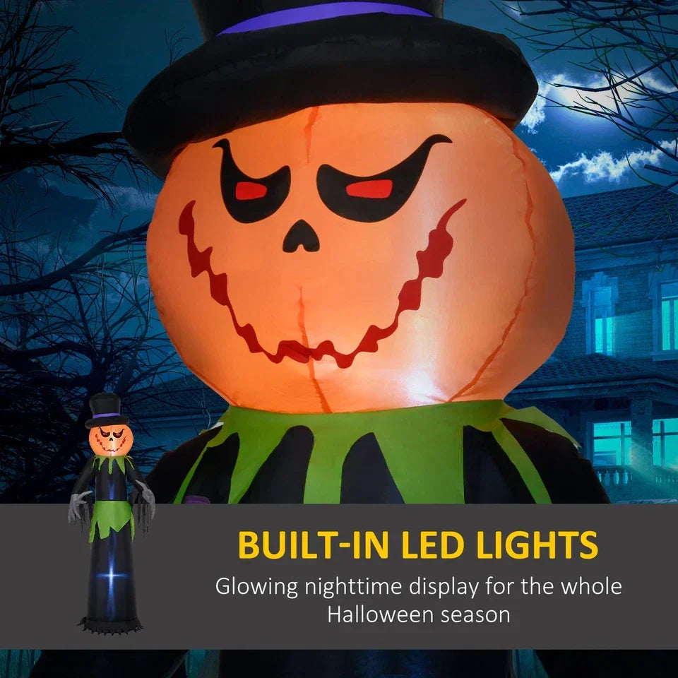 8FT Tall Halloween Inflatable Pumpkin Ghost in A Hat — alternate product view 4