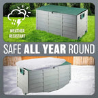 Large Plastic Garden Storage Box Outdoor Waterproof Deck Container — alternate product view 5