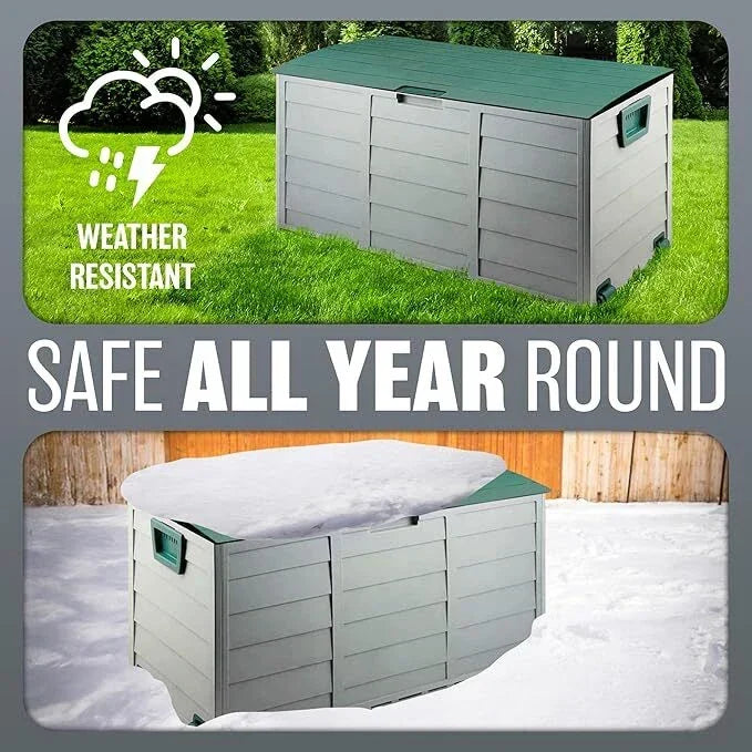 Large Plastic Garden Storage Box Outdoor Waterproof Deck Container — alternate product view 5