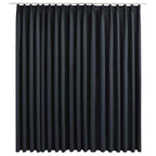 Blackout Curtain with Hooks Blind Drapery Window Covering ( Black) — alternate product view 2