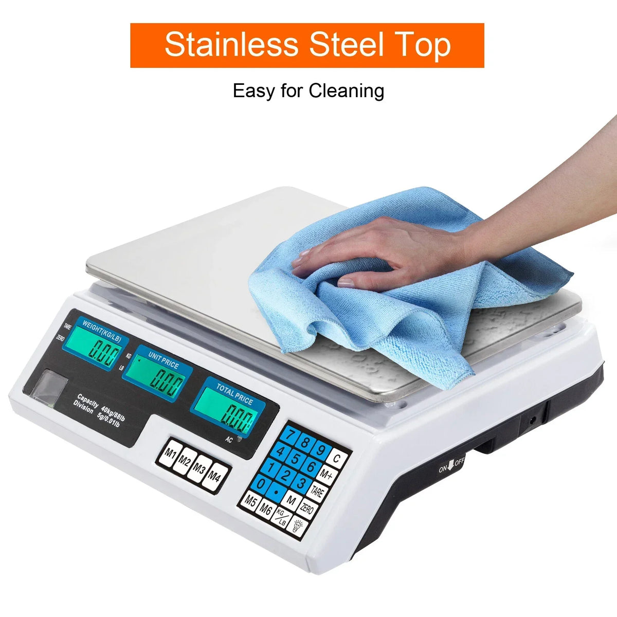 40Kg Digital Pricing Scale Electronic Price Computing Weight Shop Market UK Plug — alternate product view 10