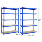 5 Tiers Shelving Units Warehouse Racking Shelf Steel Garage Unit 180x100x40CM — alternate product view 8