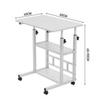 Adjustable Height Small PC Computer Desk Mobile Overbed Table Laptop Stand Shelf — alternate product view 4