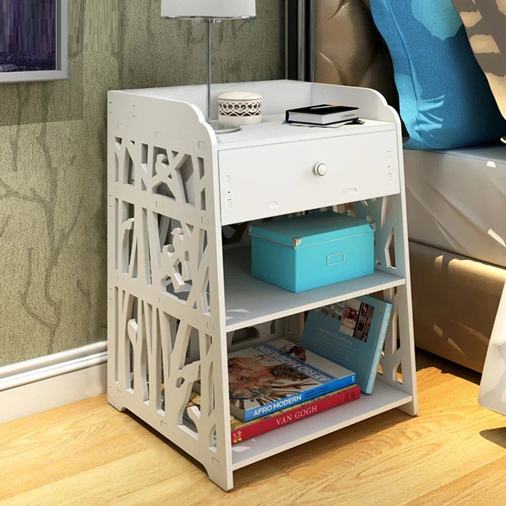 Bedside Table With White Drawer Cabinet — alternate product view 6