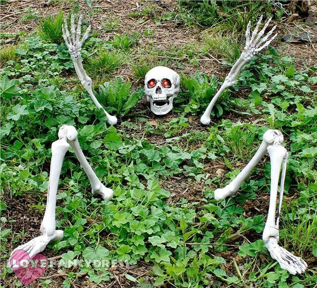 Ground Breaking Skeleton Prop Halloween Party Garden Decoration Bones — alternate product view 2