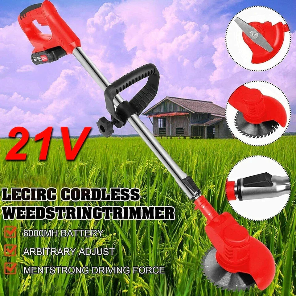 Electric Strimmer Grass Trimmer Weed Cutter Garden Edger 21V Cordless 2 Battery — alternate product view 2