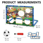 Kids 2in1 Portable Soccer Goal Post Up Football Target Board With Net, Ball Pump — alternate product view 7