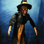 Halloween Hanging Witch Horror Witch with Red Eyes Prop Lighted Scream Witch — alternate product view 5