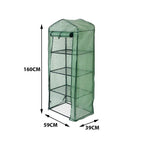 4 Tier Mini Greenhouse Outdoor Garden Plants Grow Green House with PVC Cover — on a clean white background