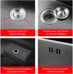 Single Bowl Workstation Sink Black Stainless Steel 50x45cm — alternate product view 6