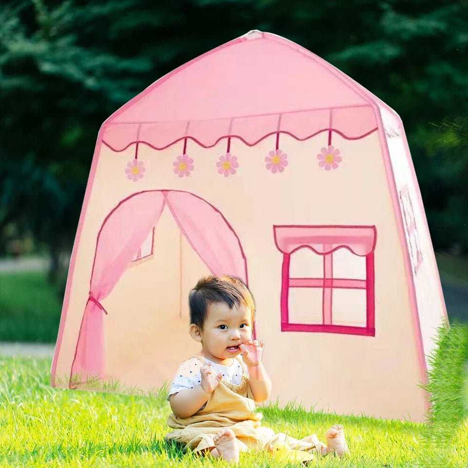 Kid Tent with Lights - Kids Play Tents Tents Pink Girls Toy House Gift — alternate product view 3