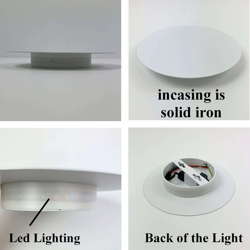 Modern White Metal Circle Round Led Wall Light 7W / 10W — alternate product view 2