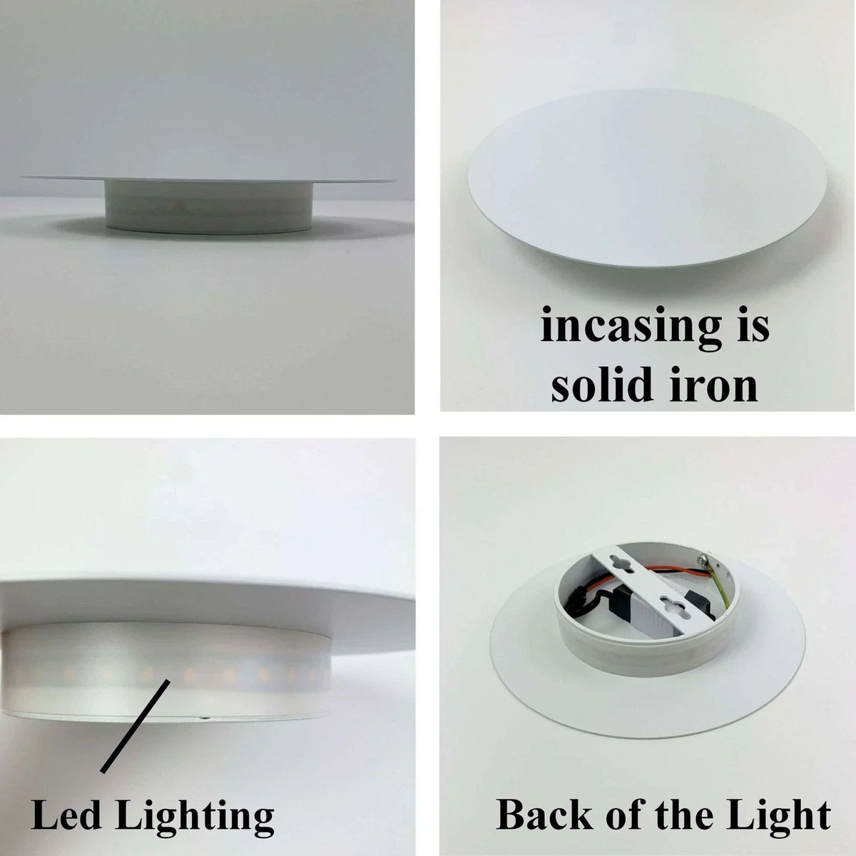 Modern White Metal Circle Round Led Wall Light 7W / 10W — alternate product view 2