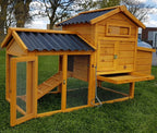 Chicken Coop Run Hen House Poultry Ark Home Nest Box Coup Coops Rabbit Hutch — alternate product view 2