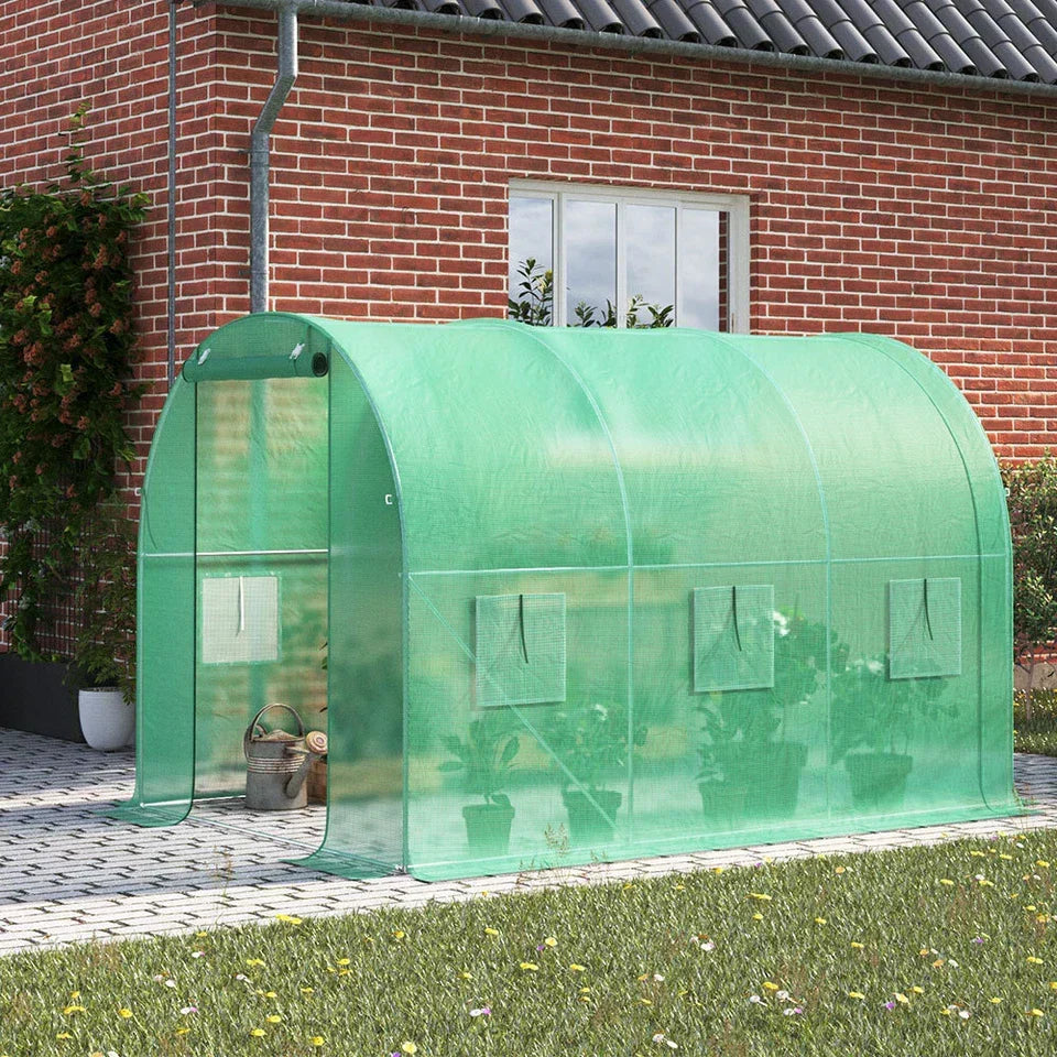 Walk-in Greenhouse Galvanised Frame Polly Tunnel Patio Garden Outdoor Polytunnel — alternate product view 4