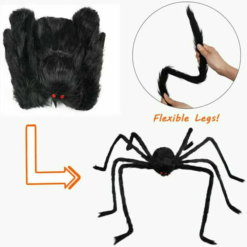 Large Halloween Big Giant Spider Indoor Outdoor Decoration Haunted House Prop — on a clean white background