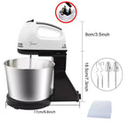 7 Speed + Cake Electric Stand Mixer Food Multi Mixing Bowl Blender Beater Dough — on a clean white background