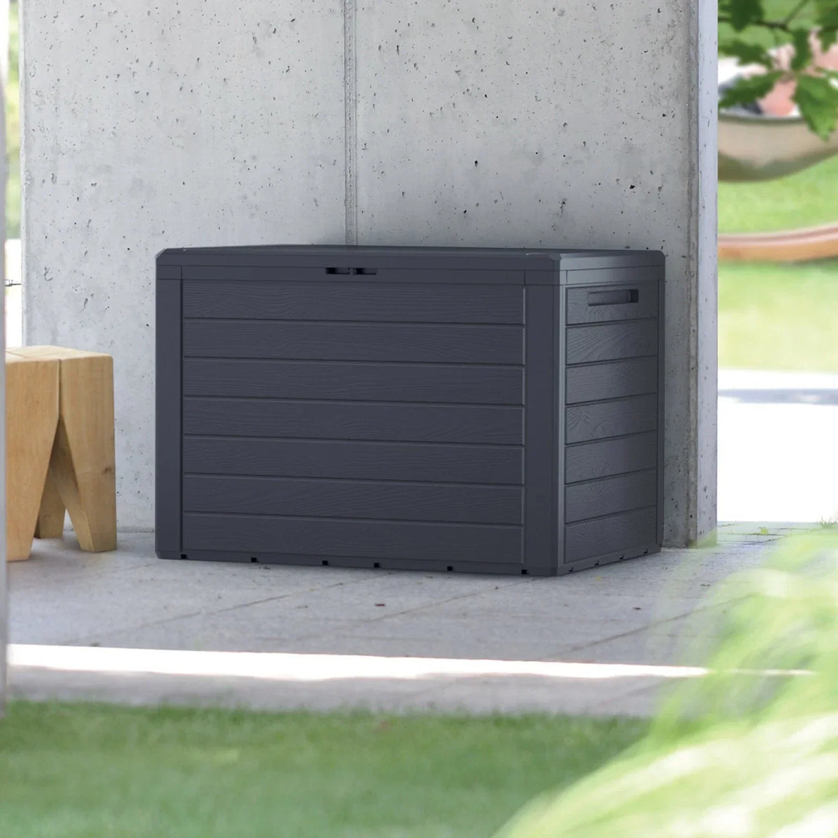 140L Anthracite Garden Storage Box — alternate product view 2