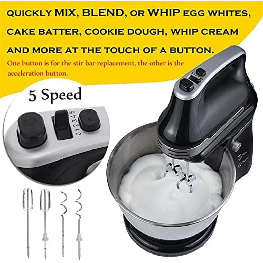 Stand Mixer for Baking Food with Dough Hooks 4.2l Whisk Attachment Beaters — alternate product view 3