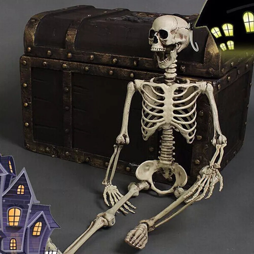 160CM Hanging Full Life Size Human Skeleton Model Halloween Party Prop Bar Decor — alternate product view 6