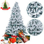 5/6FT Snow Flocked Christmas Tree Bushy Branch Xmas Home Decoration In&Outdoor — alternate product view 2